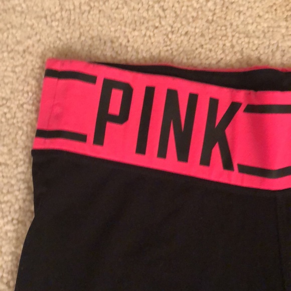 Pink Victoria Secrets slim fit yoga pants with barbiecore pink stretch waist - Picture 4 of 16